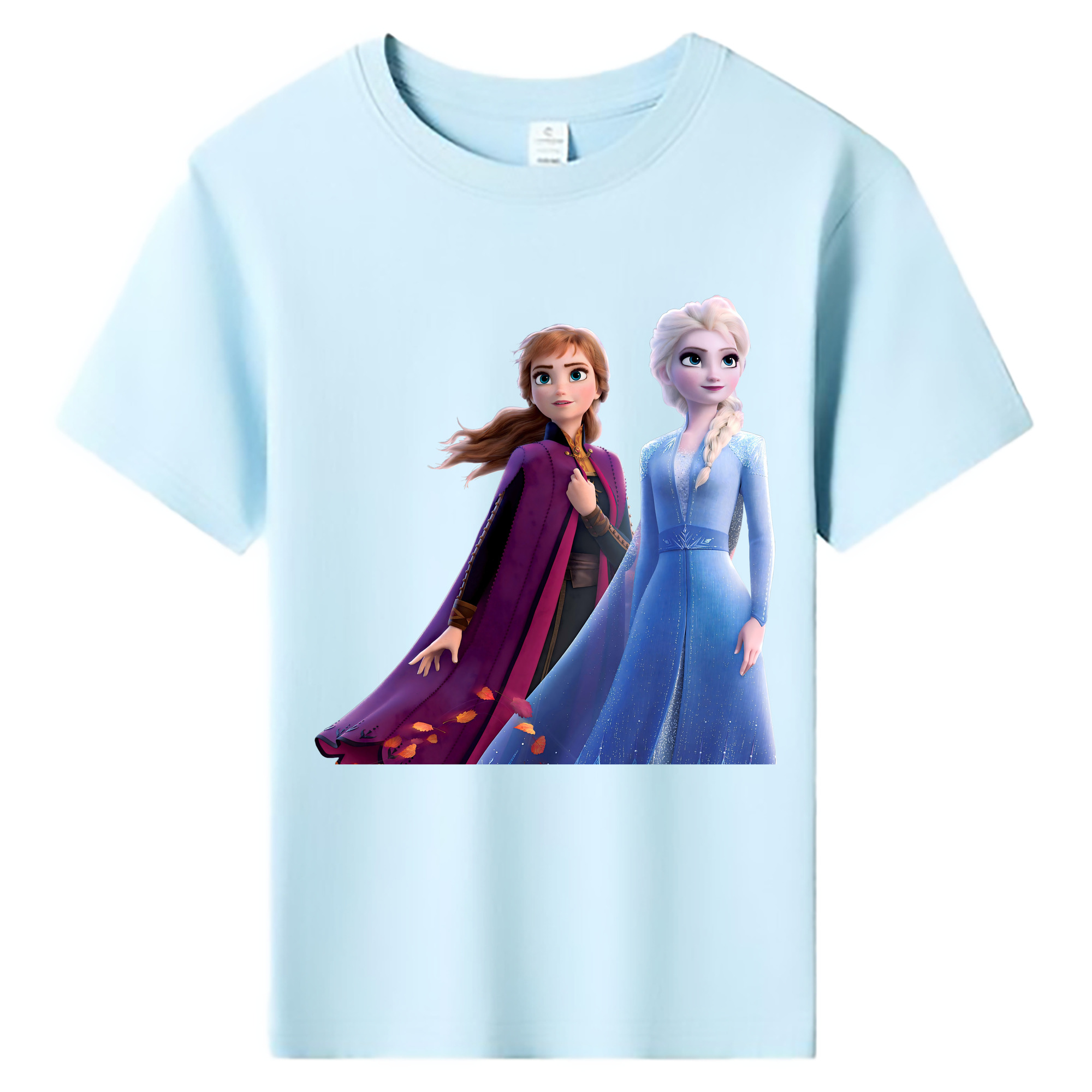 （画像用） アナと雪の女王 アンナ エルサ Frozen Anna Elsa 綿100％キッズTシャツ（フロントプリント）